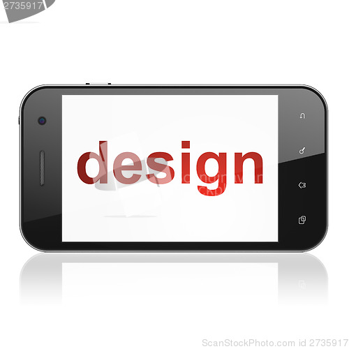 Image of Marketing concept: Design on smartphone
