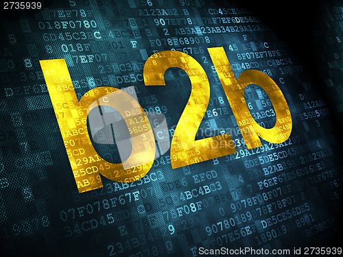 Image of Business concept: B2b on digital background