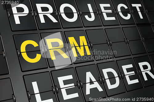 Image of Business concept: CRM on airport board background