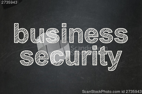 Image of Safety concept: Business Security on chalkboard background