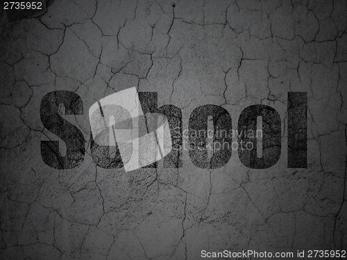 Image of Education concept: School on grunge wall background