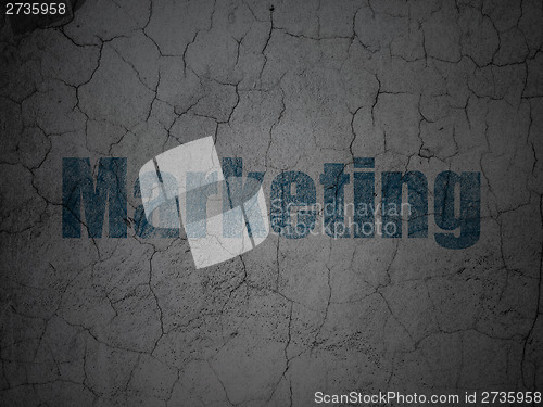 Image of Advertising concept: Marketing on grunge wall background