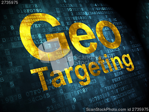 Image of Business concept: Geo Targeting on digital background