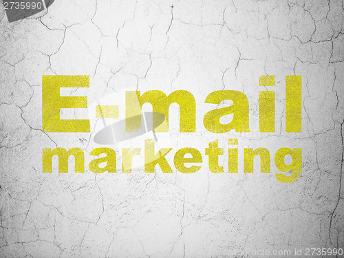 Image of Marketing concept: E-mail Marketing on wall background