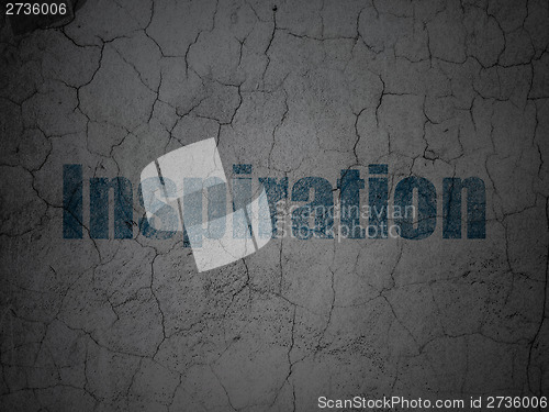 Image of Marketing concept: Inspiration on grunge wall background