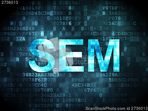 Image of Business concept: SEM on digital background