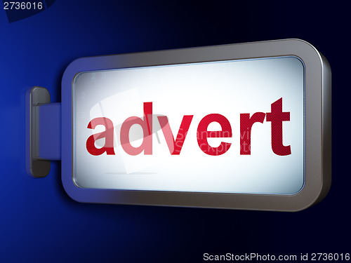 Image of Advertising concept: Advert on billboard background