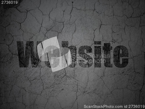 Image of Web development concept: Website on grunge wall background