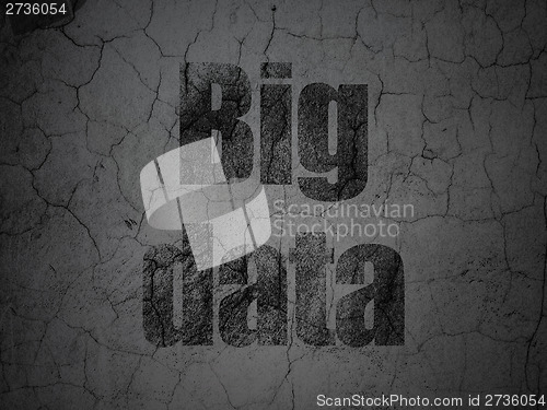 Image of Data concept: Big Data on grunge wall background