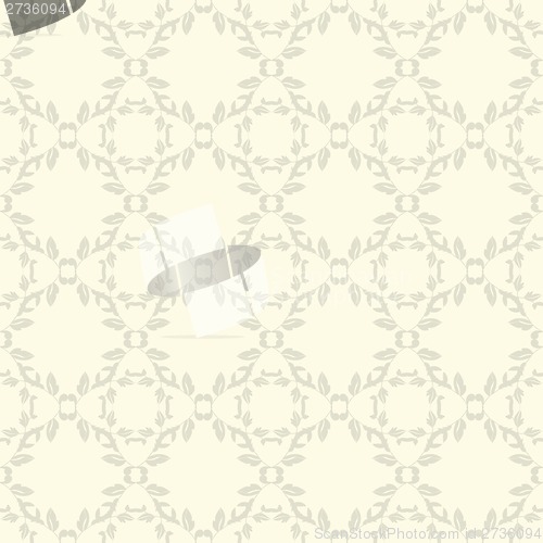 Image of Neutral beige plant wallpaper