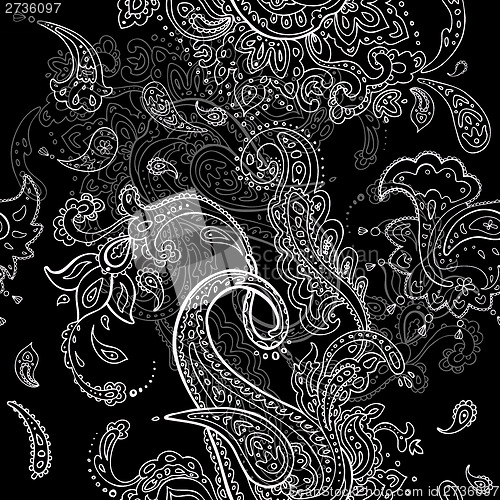 Image of Paisley ornament  seamless background
