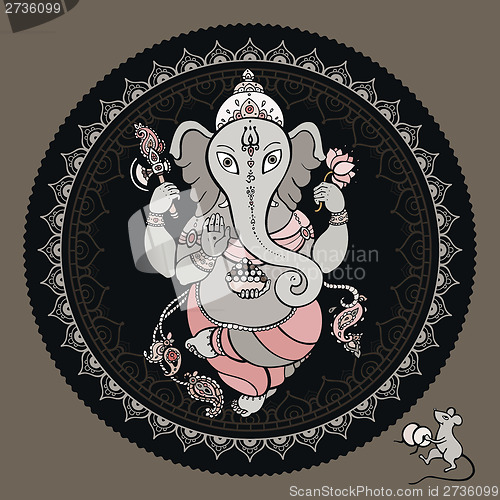 Image of Ganesha Hand drawn illustration.