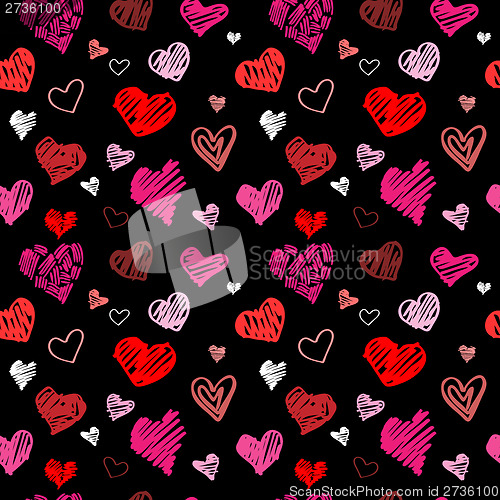 Image of Love pattern vector background