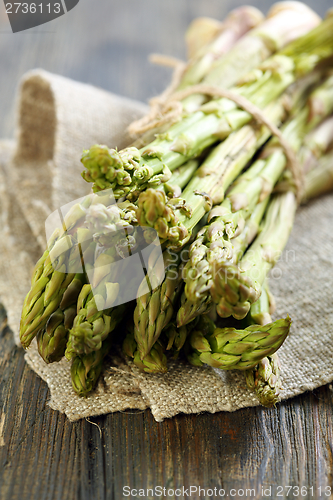 Image of Green asparagus closeup.