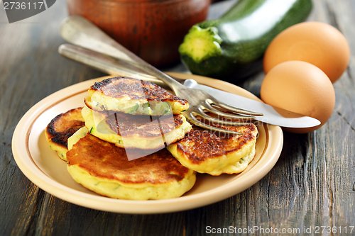 Image of Fritters cream cheese and zucchini.  