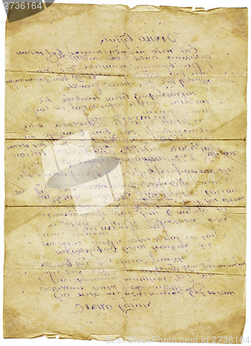 Image of Old letter vintage grunge paper
