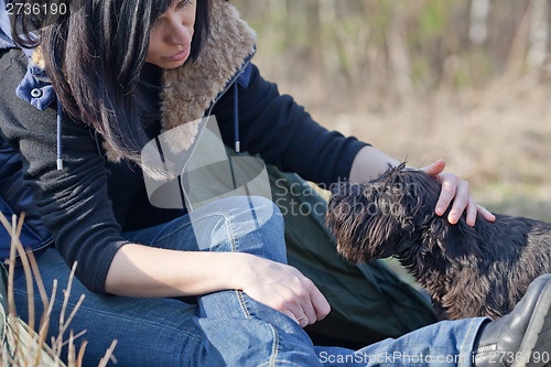 Image of Woman with a dog