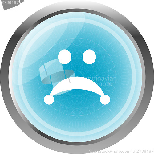 Image of Sad icon (button) isolated on white background