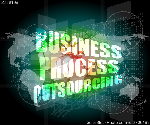 Image of business process oursourcing interface hi technology