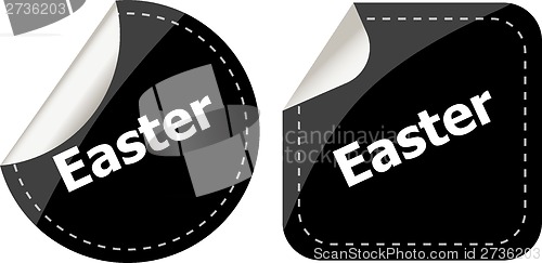 Image of Easter sign icon. Easter label tag symbol