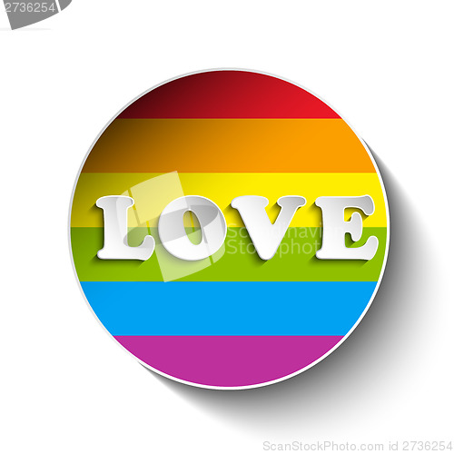 Image of Gay Flag Circle Striped Sticker