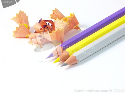 Image of Colored Pencils and Shaving