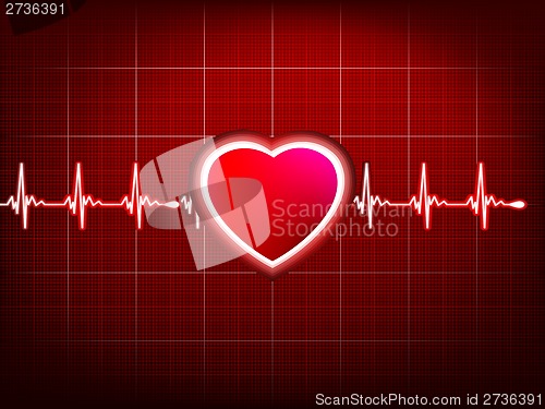 Image of Abstract heart beats cardiogram. EPS 10