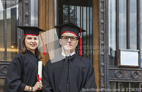 Image of Portrait of a Couple in the Graduation Day