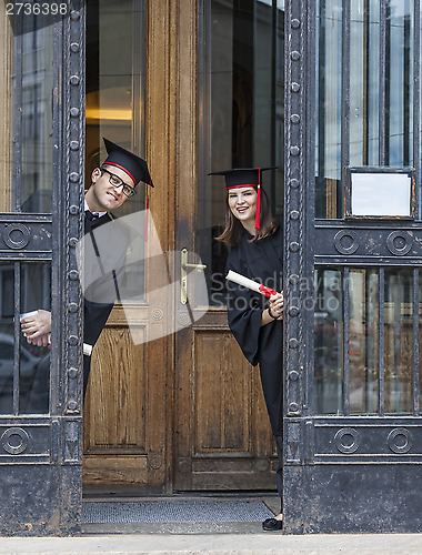 Image of Couple in the Graduation Day