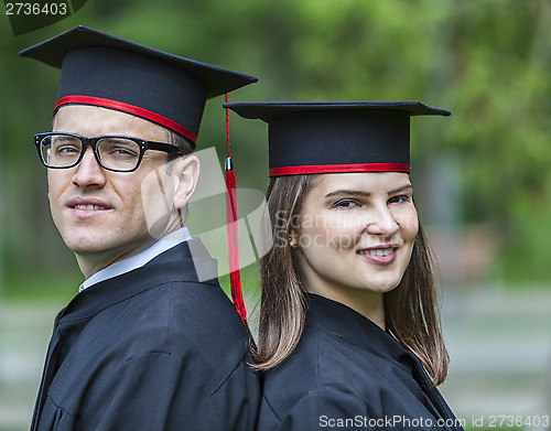 Image of Portrait of a Couple in the Graduation Day