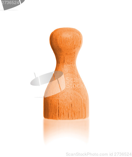 Image of Wooden pawn with a solid color