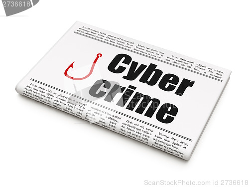 Image of Protection news concept: newspaper with Cyber Crime and Fishing