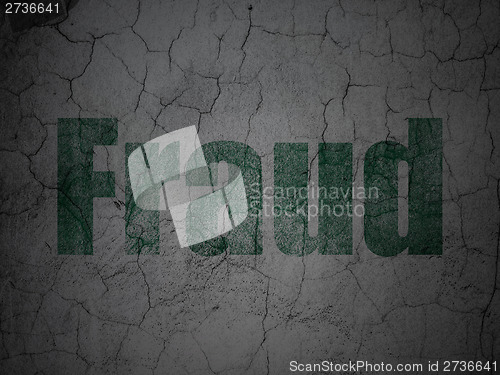 Image of Safety concept: Fraud on grunge wall background