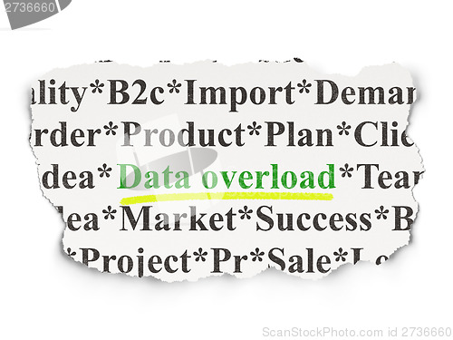 Image of Data Overload on Paper background