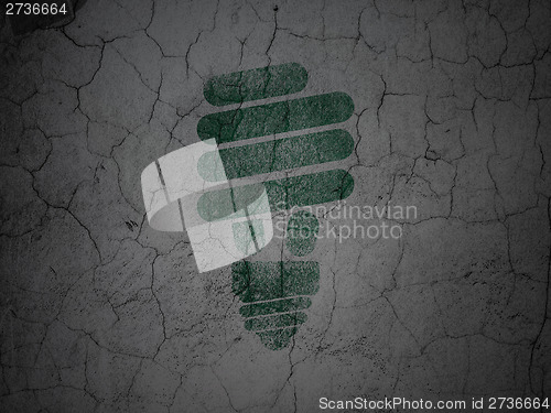 Image of Business concept: Energy Saving Lamp on grunge wall background