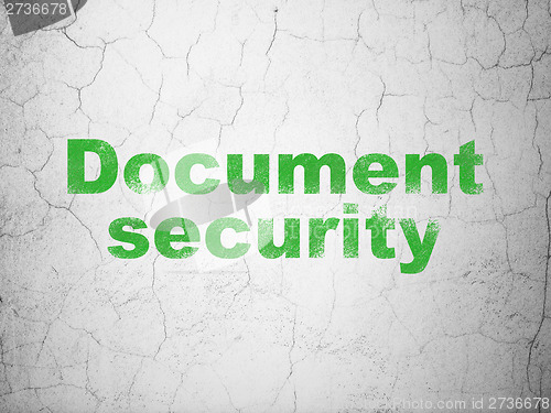Image of Protection concept: Document Security on wall background