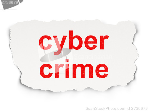 Image of Privacy concept: Cyber Crime on Paper background