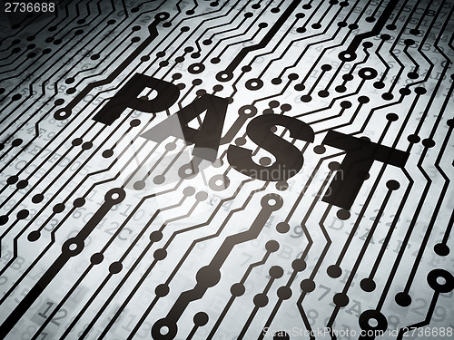 Image of Timeline concept: circuit board with Past