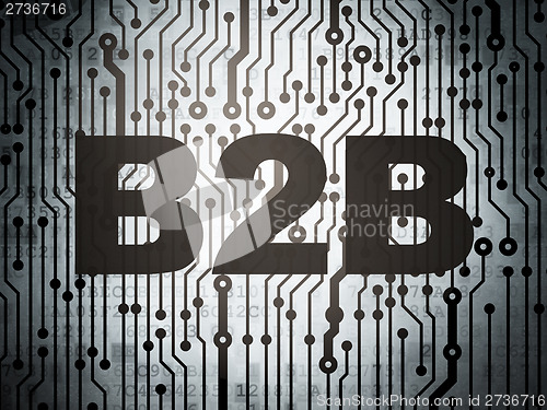 Image of Finance concept: circuit board with B2b