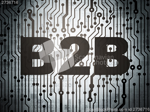 Image of Finance concept: circuit board with B2b