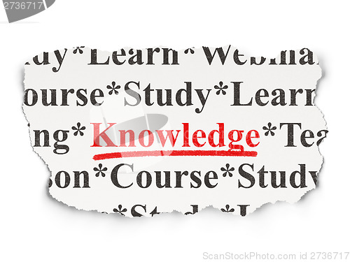 Image of Education concept: Knowledge on Paper background