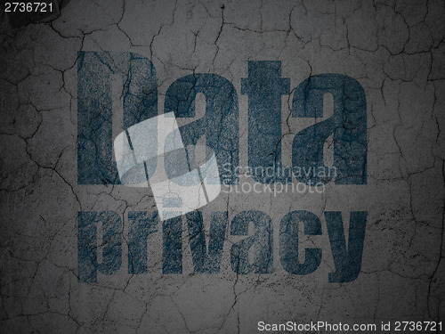Image of Data Privacy on grunge wall background