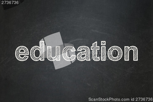 Image of Education on chalkboard background