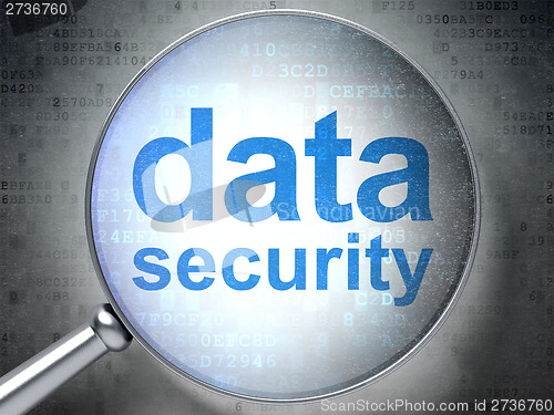 Image of Privacy concept: Data Security with optical glass