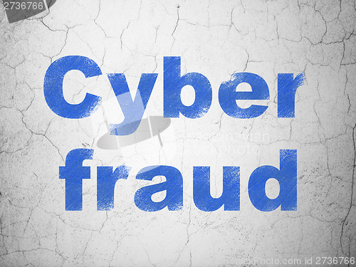 Image of Privacy concept: Cyber Fraud on wall background
