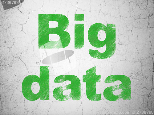 Image of Information concept: Big Data on wall background