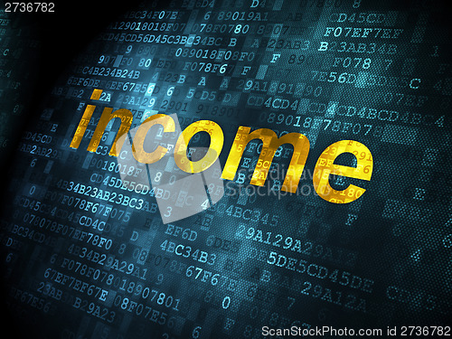 Image of Business concept: Income on digital background