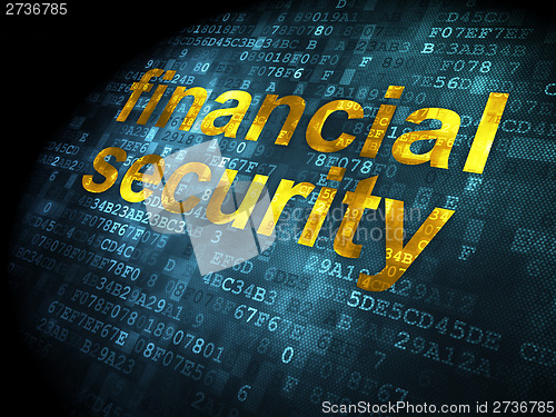 Image of Safety concept: Financial Security on digital background