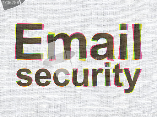 Image of Privacy concept: Email Security on fabric texture background