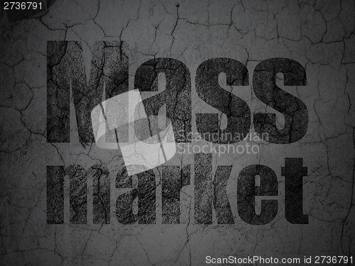Image of Marketing concept: Mass Market on grunge wall background